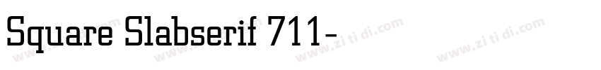 Square Slabserif 711字体转换